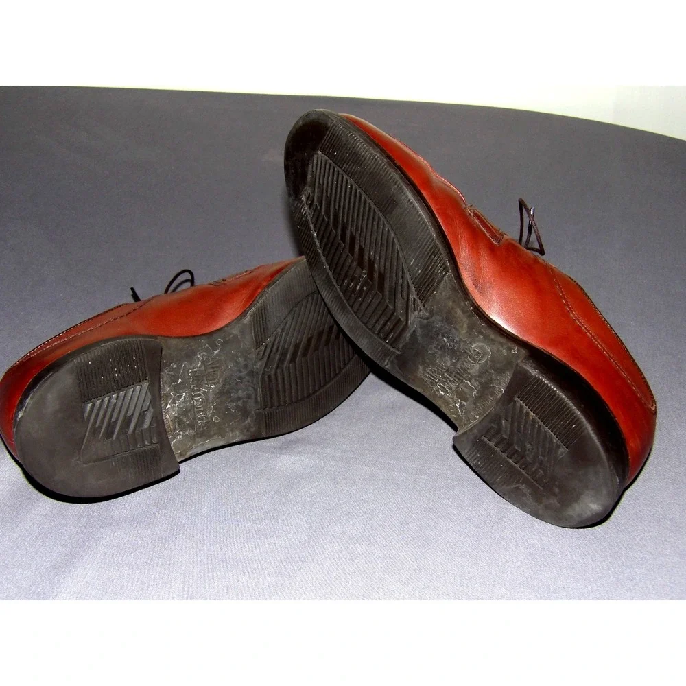 ALLEN EDMONDS Brown Leather Split Toe‎ 3754 STOCKBRIDGE Oxford Shoes Men's 7